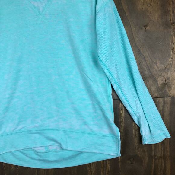 St Johns Bay Womens Sweatshirt Blue Active Petite Lightweight Long Sleeve SP - Picture 5 of 13